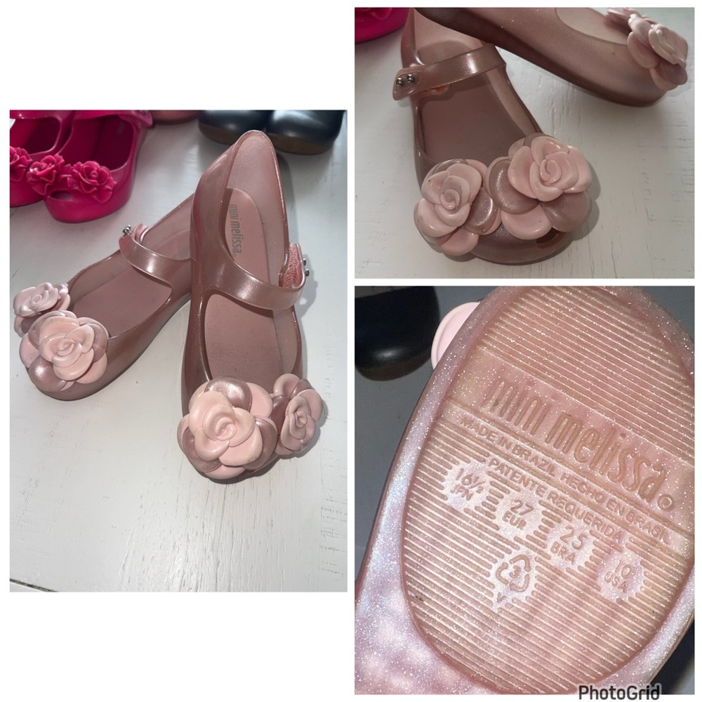 Mini Melissa Blush Rose Kids Dress Shoes